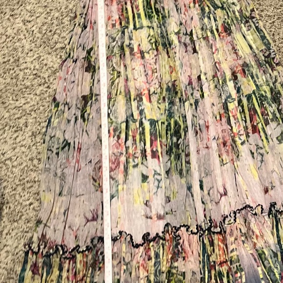 Anthropologie Bhanuni by Jyoti maxi sequin ruffle sleeveless dress size 0 xs - Picture 7 of 13